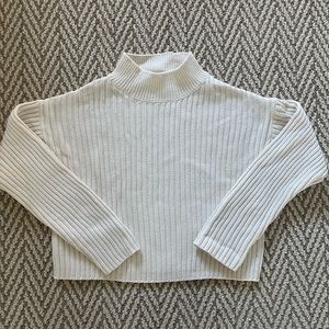 Zara girls ribbed knit sweater - cream size 11-12